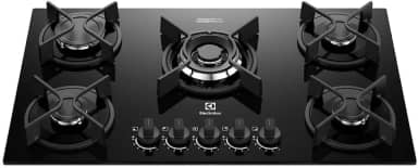 Electrolux Cooktop 5 Bocas a Gás Electrolux Mesa Vidro Experience ChamaPrecisa e Multi Chama (KE5GC) Bivolt