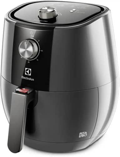 Fritadeira Elétrica sem oleo Electrolux Airfryer 4L 8 receitas pré-sugeridas desligamento automatico cesto removivel 1400W EAF30 grafite 127v
