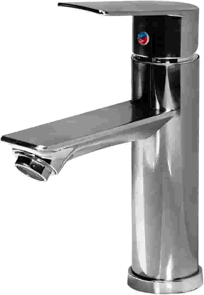 Torneira de Banheiro Inox Luxo Monocomando Quente e Fria em Aço Inoxidável – Acabamento Polido Premium, Instalação Fácil, Durável e Resistente à Corrosão para Lavatórios e Lavabos MA Variedades
