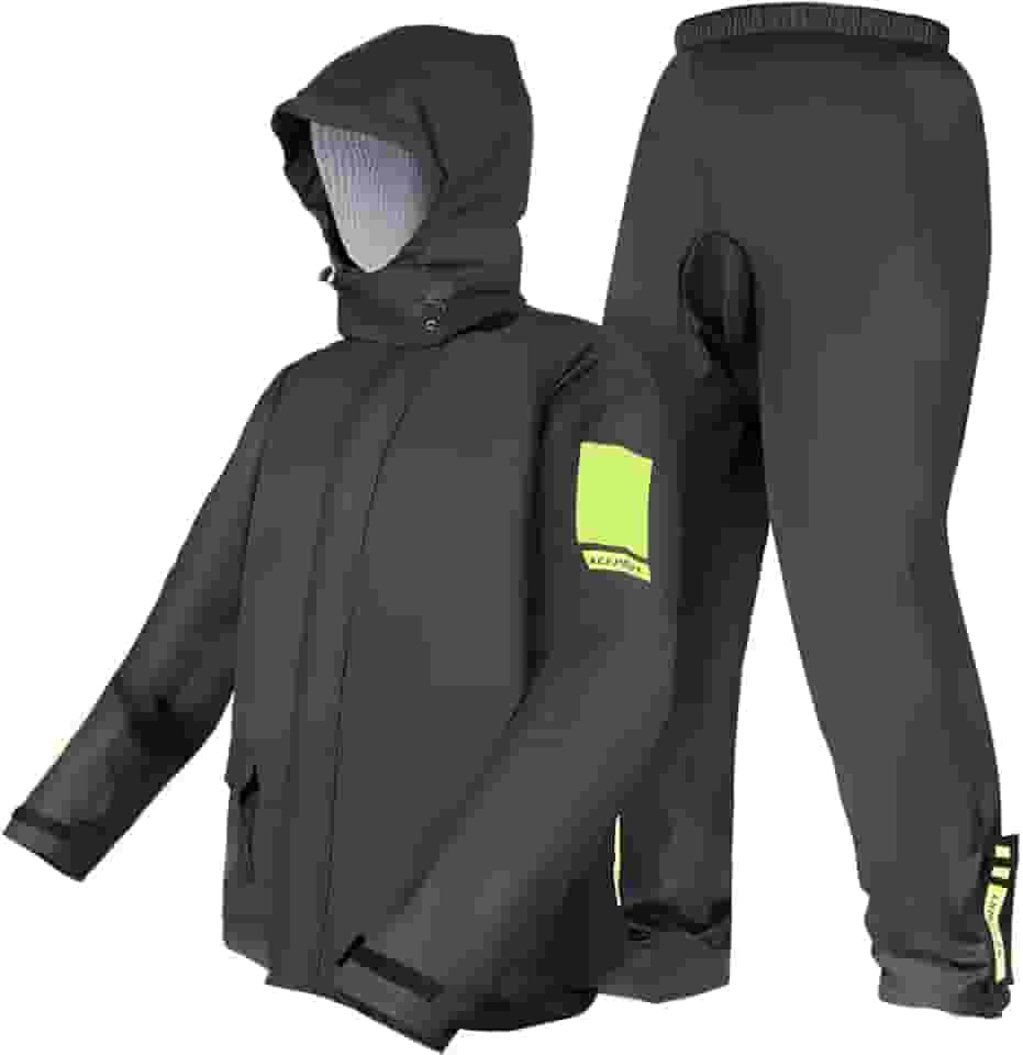 Capa de Chuva Motoqueiro, Capa de Chuva Moto, Tamanho M, Nylon, Refletividade Noturna, Punhos com Dupla Camada, Capuz Destacável, Cordão Ajustável