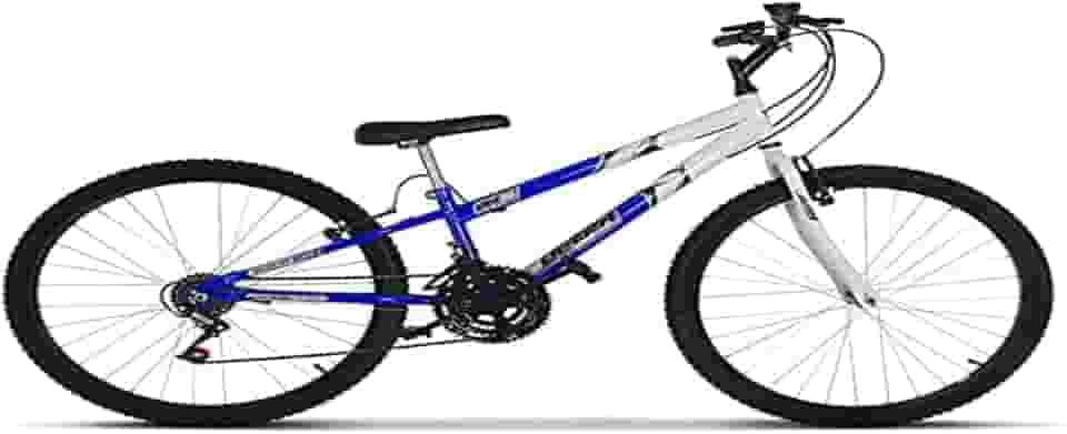 Bicicleta de Passeio Ultra Bikes Esporte Bicolor Rebaixada Aro 26 Reforçada Freio V-Brake – 18 Marchas Azul/Branco,BMR26-02AZ