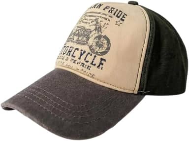 Boné LukeSports Motorcycle Vintage – Algodão, Ajustável e Confortável