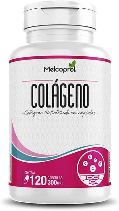 Colageno Hidrolisado 100% Puro 300mg 120 Cápsulas Melcoprol