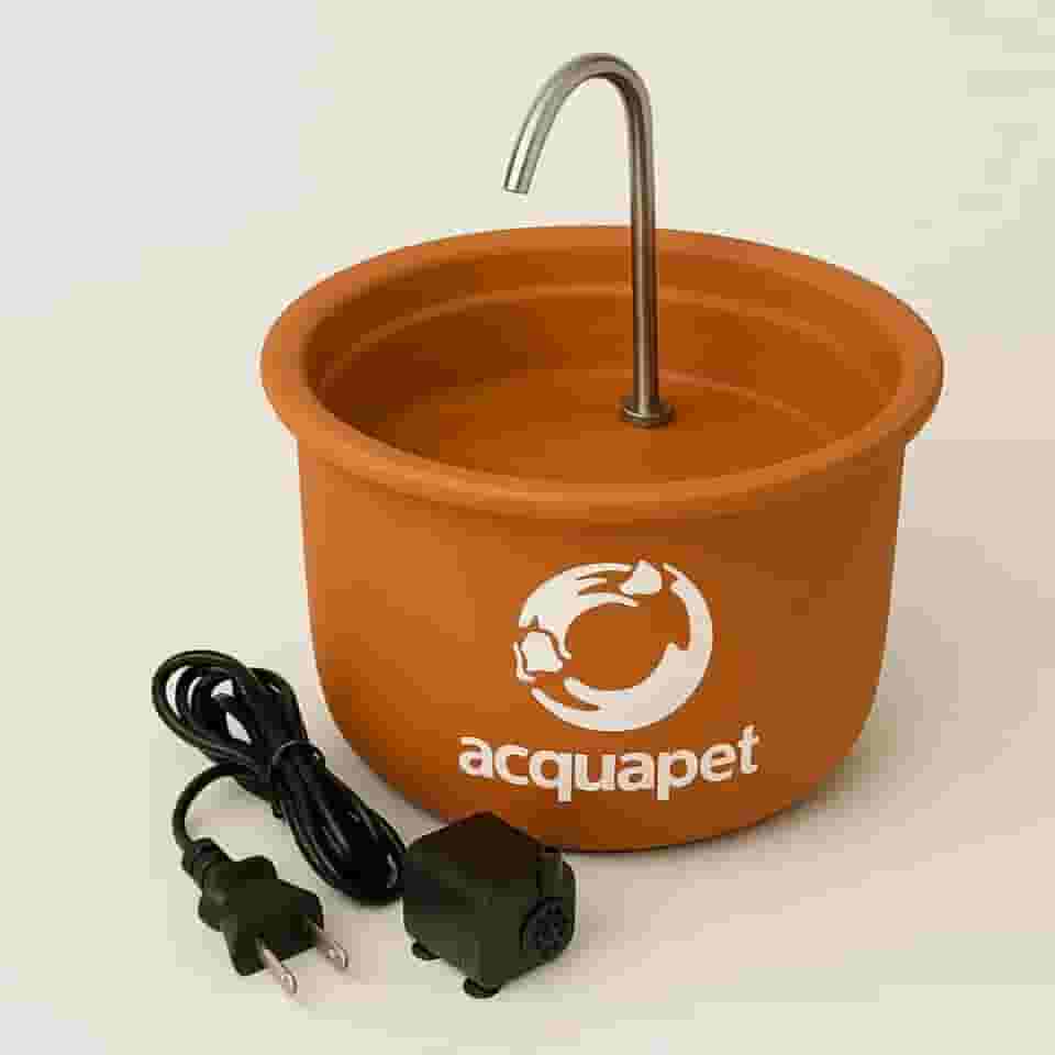 BEBEDOURO PARA GATOS DE CERÂMICA BICA DE INOX BIVOLT