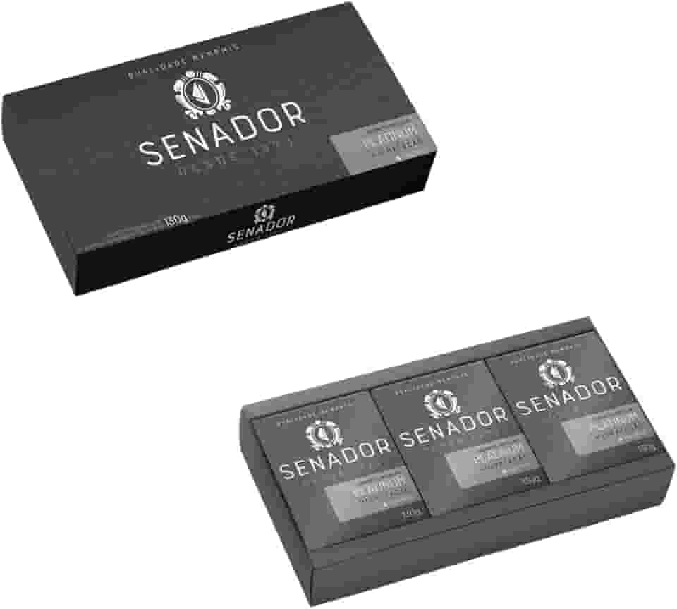 Senador Estojo 3 Sabonetes Platinum De 130G Cada.