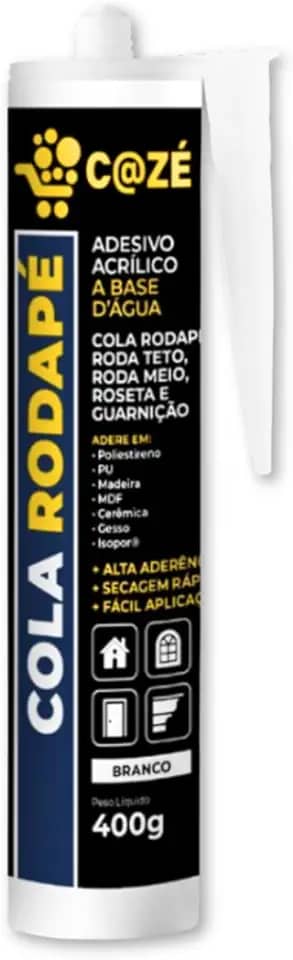 Cola Para Rodapé De Madeira E Molduras Cazé Autoadesiva