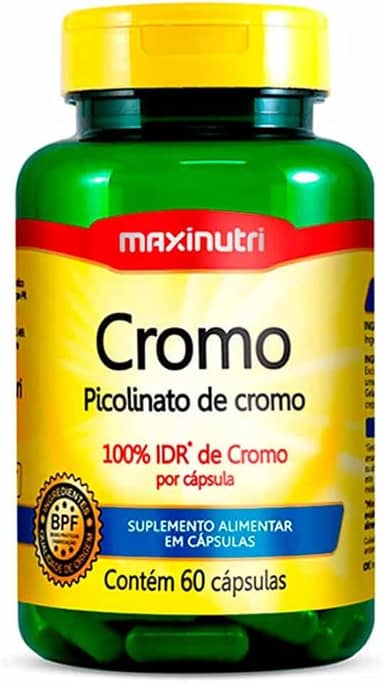 Cromo (Picolinato de Cromo) 100% IDR - 60 Cáps., Maxinutri