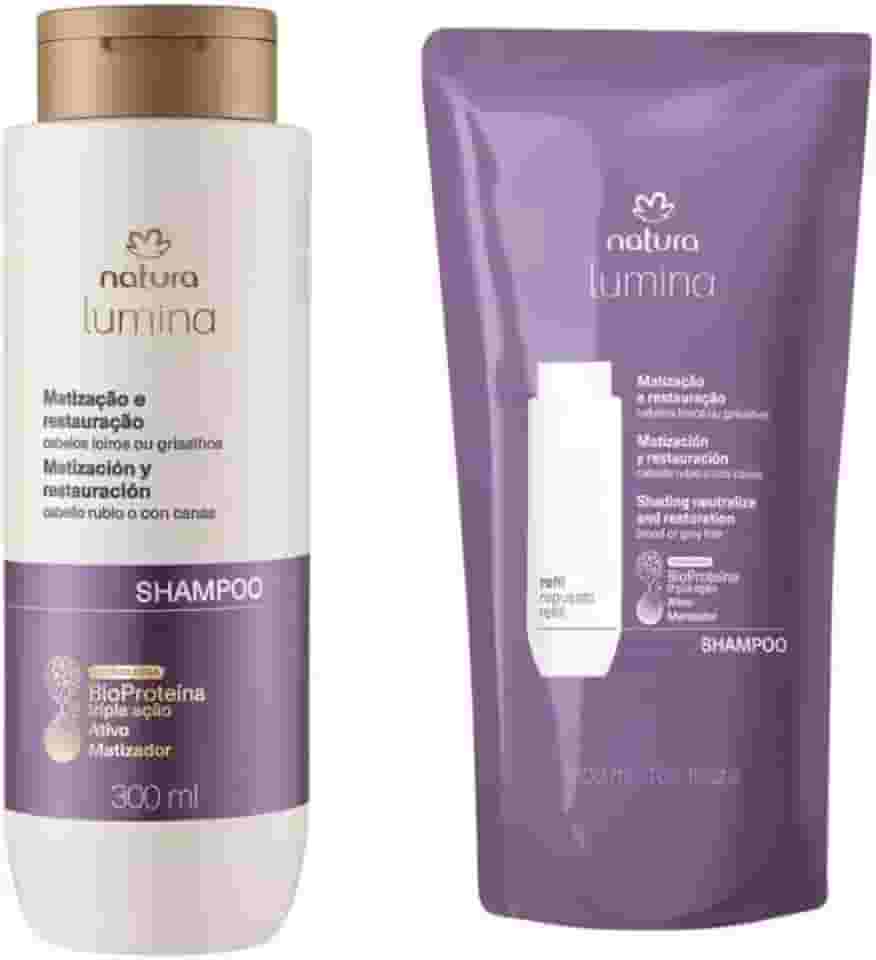 KIT LUMINA SHAMPOO MATIZACAO E RESTAURAÇÃO COM REFIL