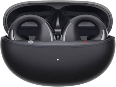 Fones de Ouvido Abertos QCY Crossky C30, Fones Bluetooth 5.4 com Clipe, Conforto Leve, Ajuste Estável, 25 Horas de Reprodução (Preto)