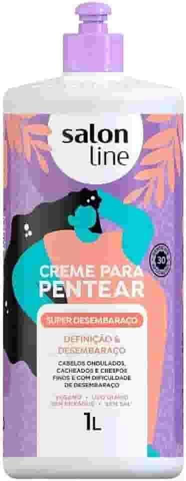 Salon Line, Creme de Pentear, Super Desembaraço, Vegano - Para Cabelos Cacheados, Crespos e em Transição, 1 L