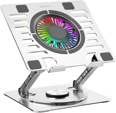 C3Tech Base refrigerada Gamer para Notebook, NBC-1000SI 17,3', Cinza, com rotação de 360°, Ajustes de inclinacao, com iluminacao RGB em 10 modos