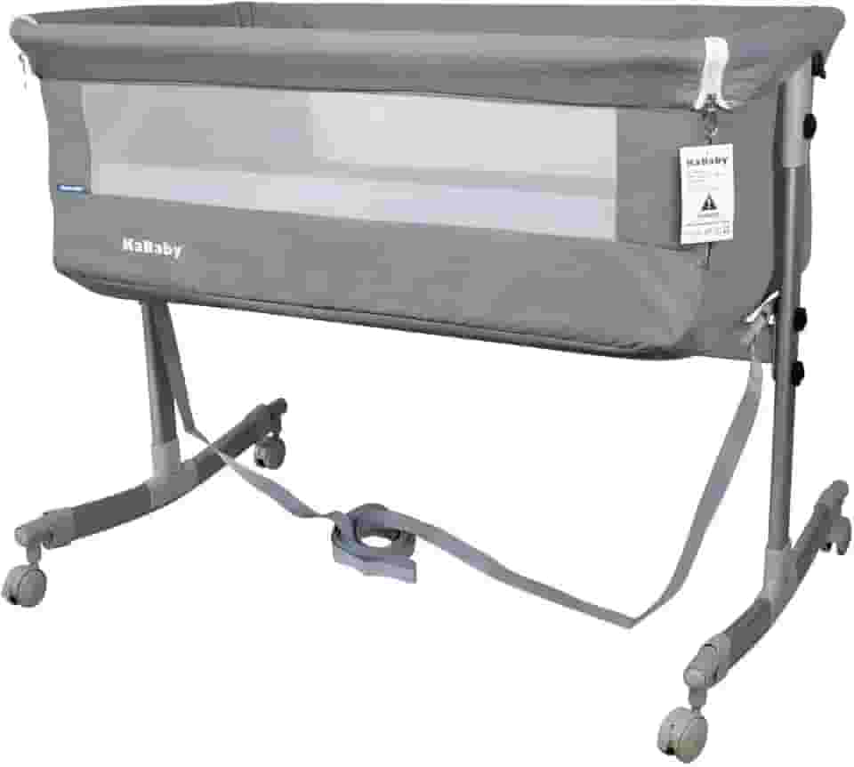 Berço Portátil Sleep 3 em 1 Moisés Co-bed Acopla na Cama - Cinza Kababy