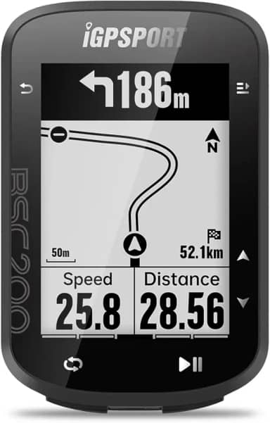 iGPSPORT BSC200 Ciclocomputador GPS, Navegação de Rota Tela de 2,5 Polegadas IPX7 à Prova d'água Computador de Bicicleta/Ciclismo Sem Fio