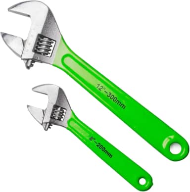 Jogo de Chave Inglesa Ajustável 8 e 12 Polegadas 2 Peças Aço Inoxidável