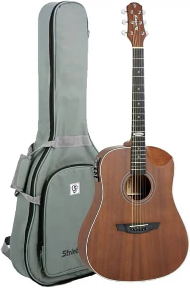 Violão Folk Strinberg Sd201hc Black Plus Half Cutaway