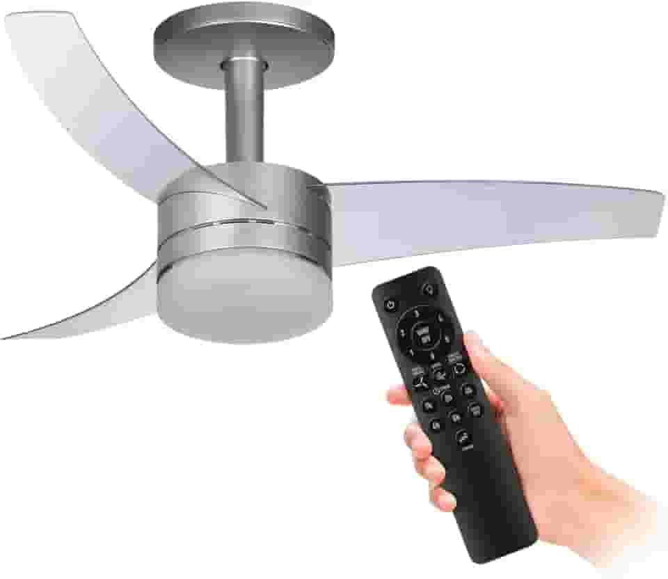 Ventilador de Teto Arno Ultimate Bivolt Prata VX15, 150W, Controle Remoto, 6 Velocidades, 4 Funções e Iluminação para 2 Lâmpadas