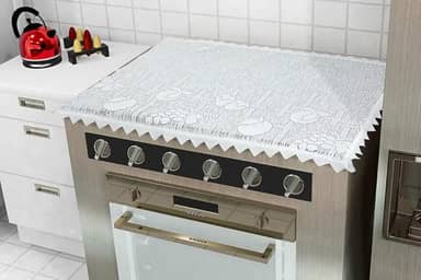 CAPA PARA TAMPA DE FOGÃO 6 BOCAS DE RENDA