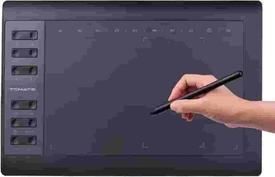 Marblue Mesa Digitalizadora 11,6' Preta com Resolução 5080LPI e 266PPS para Estudantes, Desenho, Pintura e Anotações, com Caneta, Suportes, Adaptadores e Acessórios