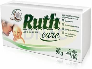 Sabão De Coco Em Barra 5x180g Para Roupas Louças Cabelo - Ruth
