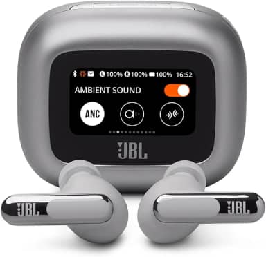 JBL, Fone de Ouvido Bluetooth, Live Beam 3, In-ear, Tela de 1.45', Cancelamento de Ruído - Prata