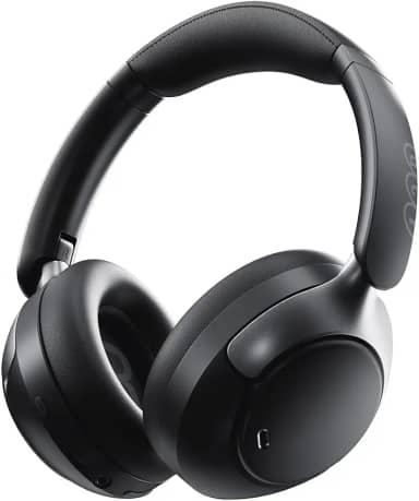 QCY H3 PRO ANC Fone de Ouvido Bluetooth, Headphone ANC Adaptáveis, Cancelamento Ativo de Ruído de 50 dB, Áudio sem fio de Alta Resolução LDAC, 55 Horas de Reprodução, Preto (H3PRO-BLACK)