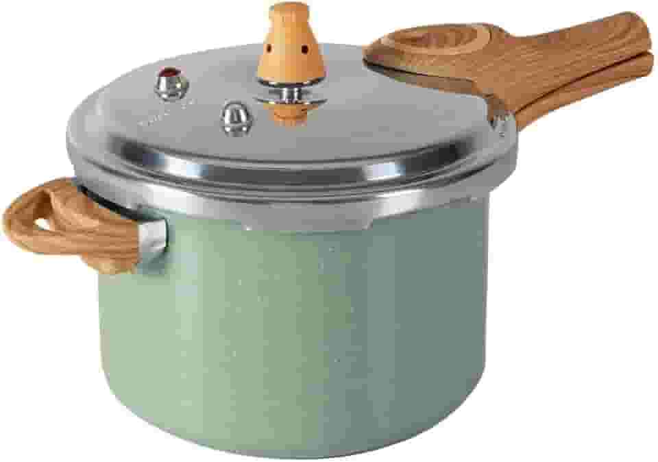 Brinox - Panela de Pressão Antiaderente Ceramic Life com Fundo de Indução 4,2L Pressure - Verde
