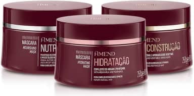 Kit Cronogama Capilar Amend 3 Máscaras Reconstrução + Hidratação + Nutrição 250g
