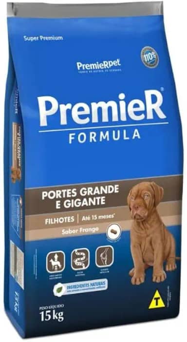 Ração Premier Fórmula para Cães Filhotes de Raças Grandes Sabor Frango 15kg