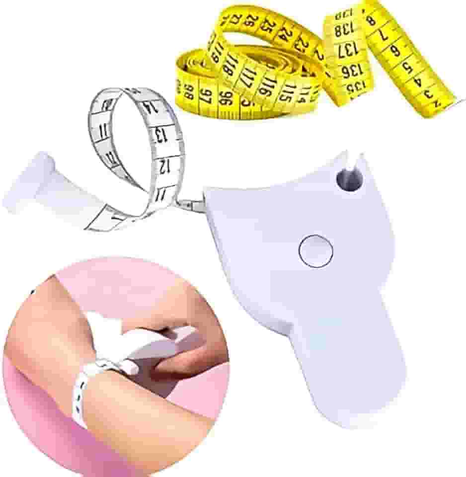 Trena Fita Métrica Corporal Medidor Corporal Com Botão Trava e Destrava Facilitador De Medida e Slot Para Marcação - Cores Sortidas
