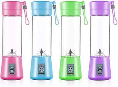 Mini Liquidificador Portatil Mixer Juice Garrafa Portátil Cabo USB 6 Lâminas Shake Coqueteleira Eletrica Sem Fio Squeeze Recarregavel Cor sortidas Premium FastJoy