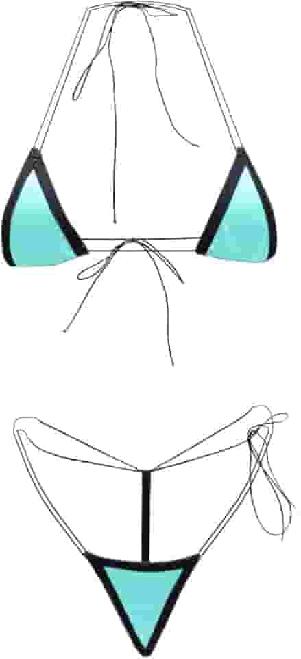 Conjunto de 2 peças de tanquíni de micro biquíni Skorts para roupa de banho sexy de malha triangular havaiana 2 peças micro conjuntos de 2 peças