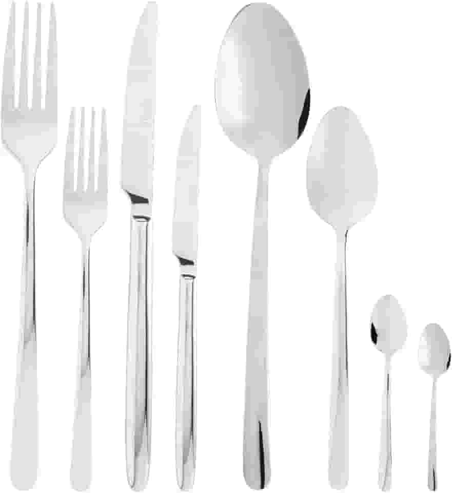 WOLFF - Faqueiro 48 Peças de Aço Inox - Serve 6 Pessoas - Linha Viena