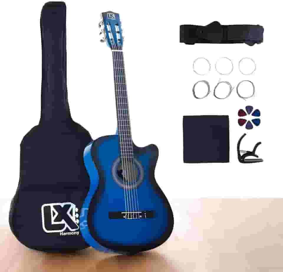 Violão Clássico Acústico Cutaway 38' para Iniciantes - Kit Completo.