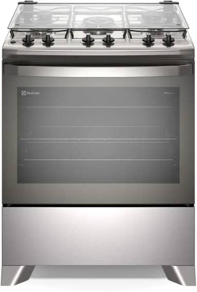Fogão Electrolux 5 bocas Efficient com PerfectCook Cinza FE5IC - Bivolt