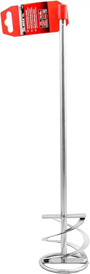 MTX Misturador Para Tintas E Gesso 80 × 400 Mm – Encaixe SDS-Plus, Aço Carbono Galvanizado, Mistura De Baixo Para Cima, Para Tinta, Massa E Textura