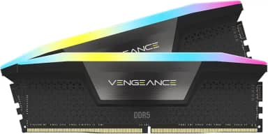 CORSAIR Memória de computador compatível Vengeance RGB DDR5 RAM 64GB (2x32GB) 6200MHz CL32 Intel XMP iCUE - Preto (CMH64GX5M2B6200C32)