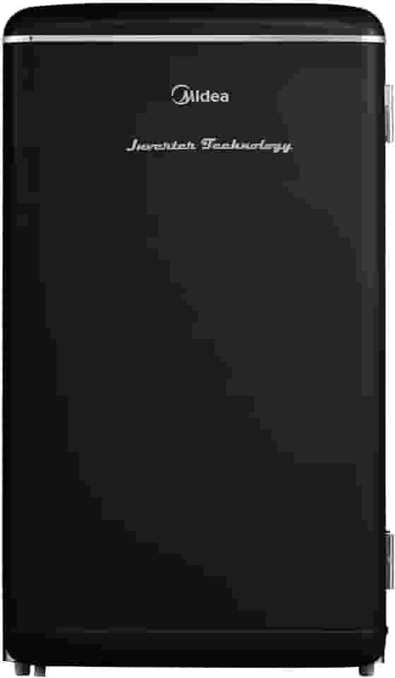 Frigobar Retrô 93 litros Preto Inverter Bivolt Midea