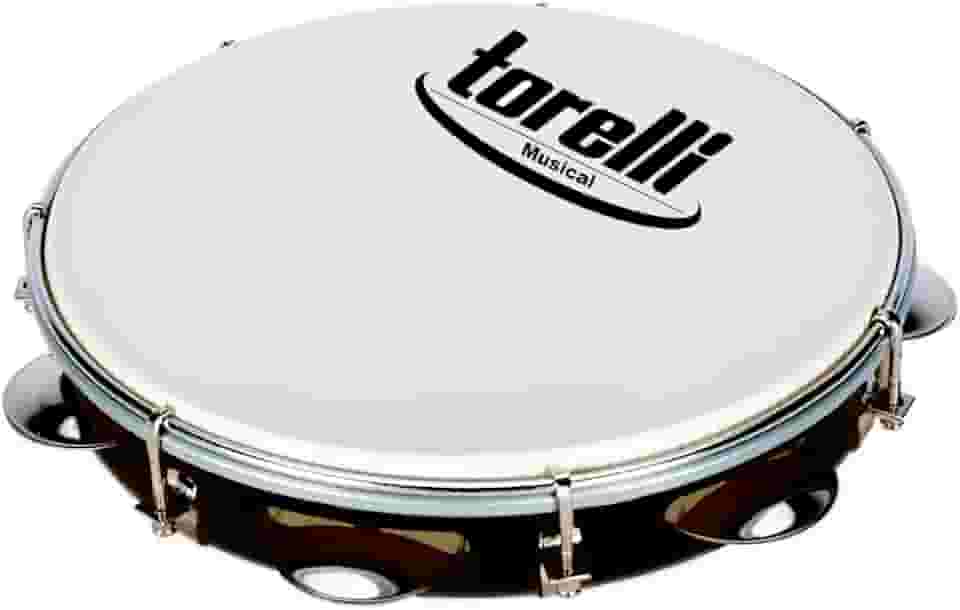 PANDEIRO 10'' INJETADO PRETO PELE LEITOSA