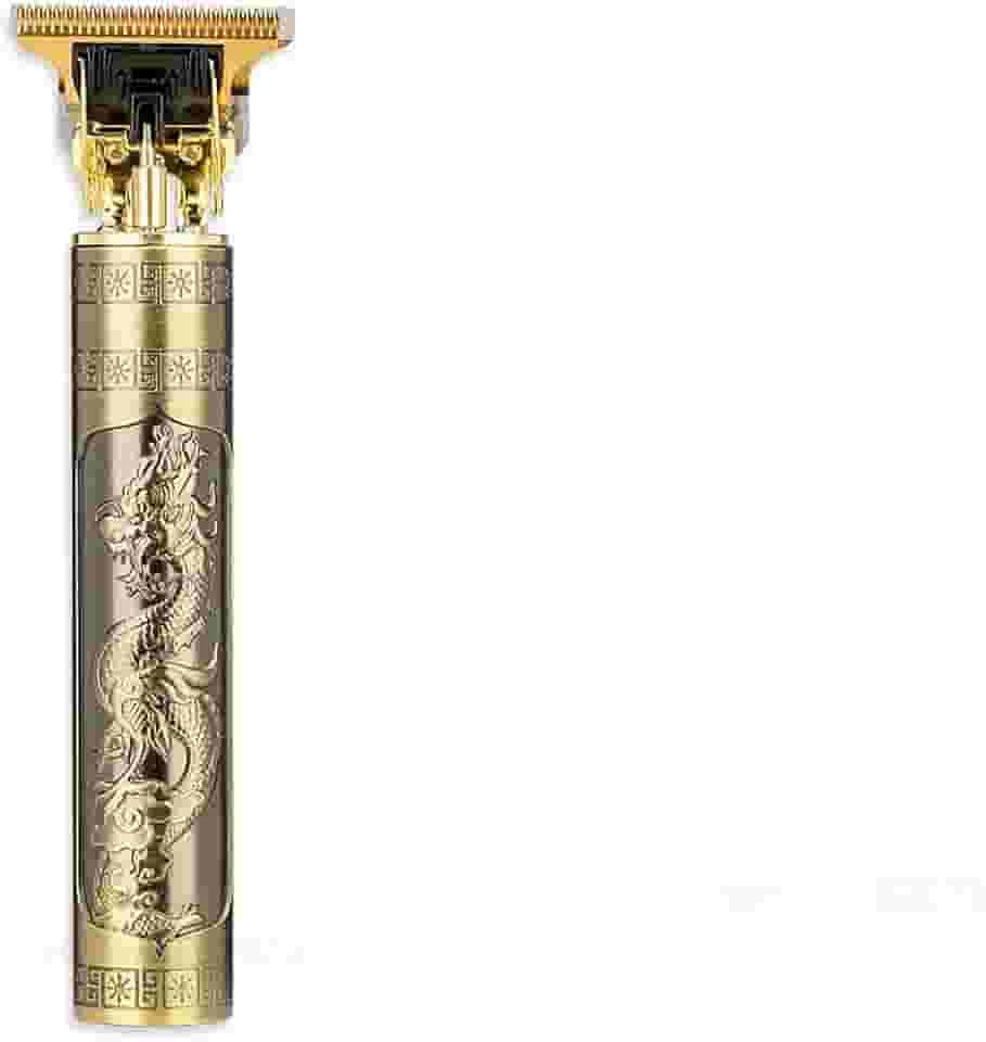 By Máquina Elétrica Masculina Recarregável de Cortar Cabelo e Barbear VINTAGE T9 (USB1 Dragon)