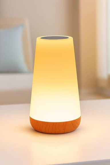 Luminária Abajur Luz Noturna LED Recarregável com 13 Cores RGB Brilho Regulável em 5 Níveis Ideal para Bebês Cabeceira Quarto Infantil Decoração Luz de Noite Portátil Silenciosa