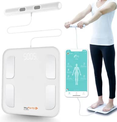 Balança Bioimpedância Digital Smart App Fitdays 8 Sensores WF03 Balança Digital Corporal Banheiro com Homologação Anatel.