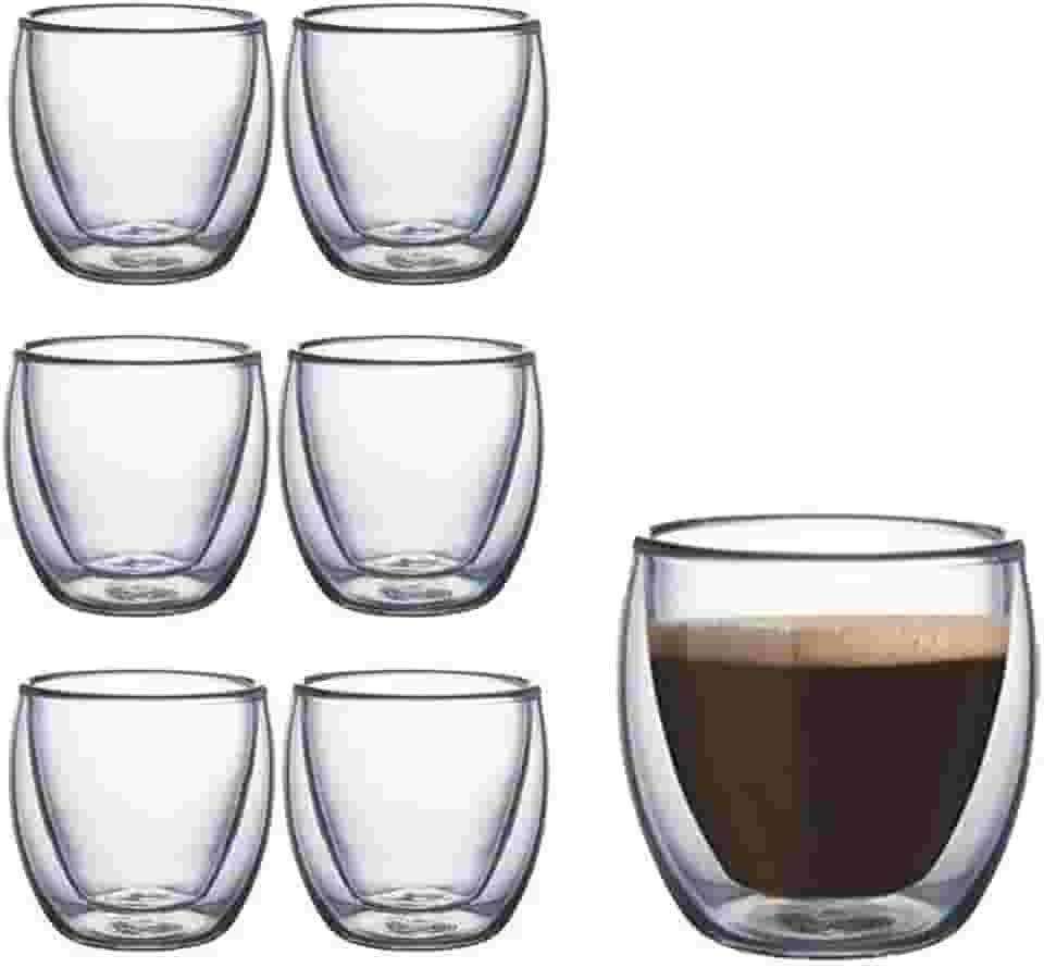 Conjunto Copos Para Café Parede Dupla Sem Alça 80ml borossilicato dupla camada (6)