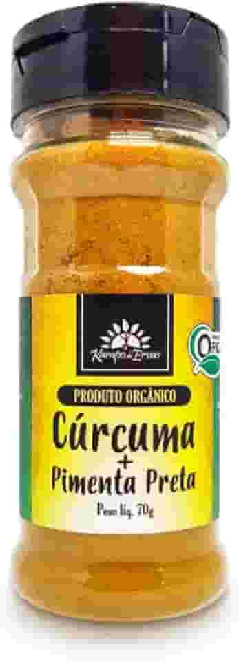 Cúrcuma com Pimenta Preta Orgânica Frasco 70g Kampo de Ervas