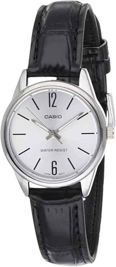 Relógio Feminino Casio Analógico LTP-V005L 7BU - Prata Couro