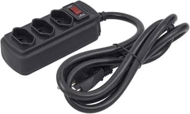 Force Line - Filtro de Linha 3 Tomadas 1.5M 20A Preto