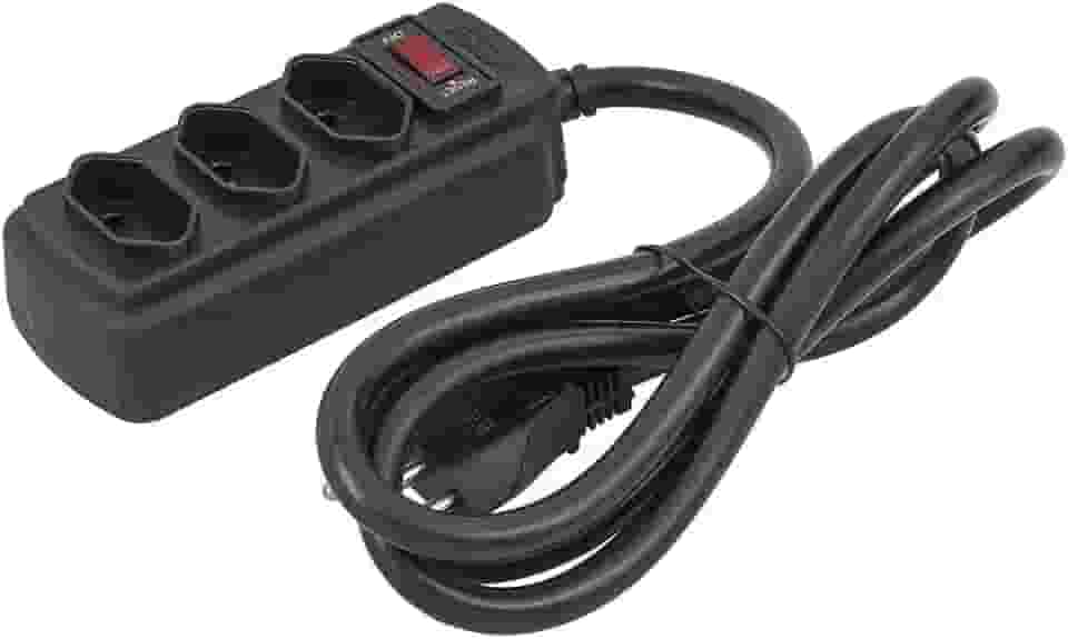 Force Line - Filtro de Linha 3 Tomadas 1.5M 20A Preto
