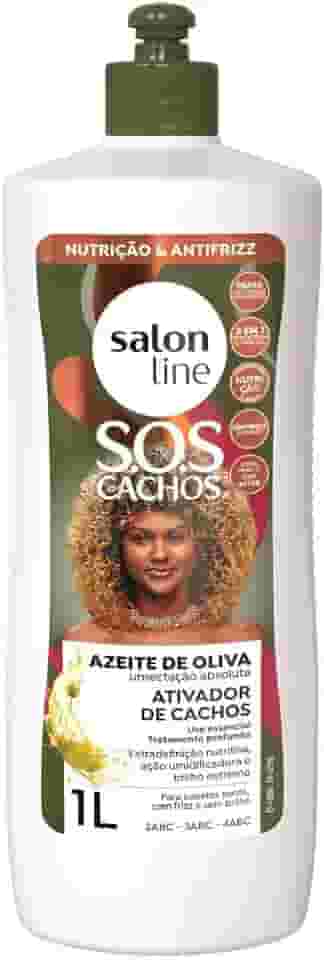 Salon Line, Ativador de Cachos, SOS Cachos, Azeite de Oliva, Vegano - Cabelos Cacheados e Crespos, 1 L