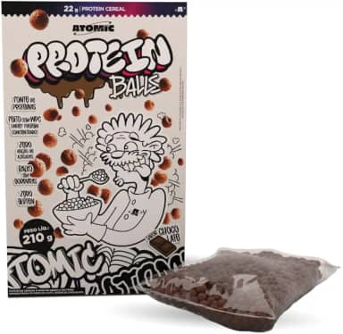Cereal Proteico - Protein Balls Atomic Labs – 210g – com Whey Protein e Zero Açúcar