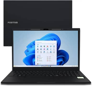 Notebook Positivo Vision R15M AMD® Ryzen 5-5625U Windows 11 Home 16GB 512GB SSD Wi-Fi 6 15' Full HD IPS Minitela - Preto