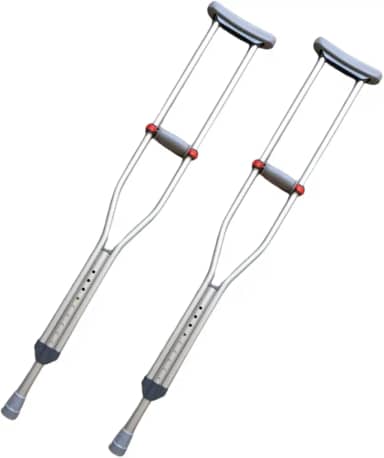 Muleta Axilar Par SC60 Tamanho P Suporta 130kg Hidrolight